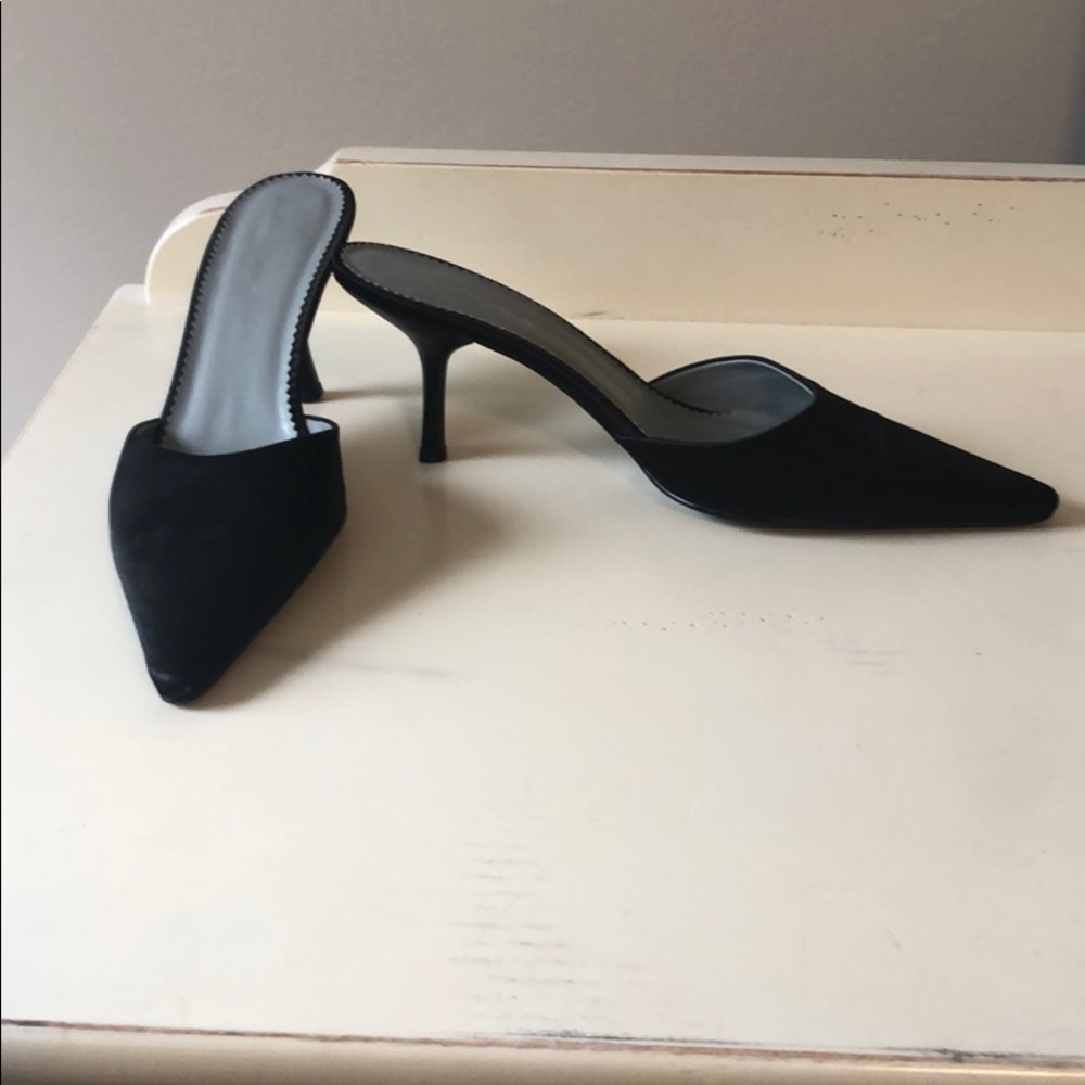 BCBGirls satin evening heels
